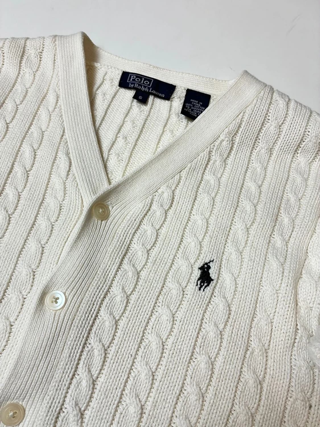 폴로 랄프로렌 00's 꽈배기 코튼 니트 가디건 PN8623 상품이미지3