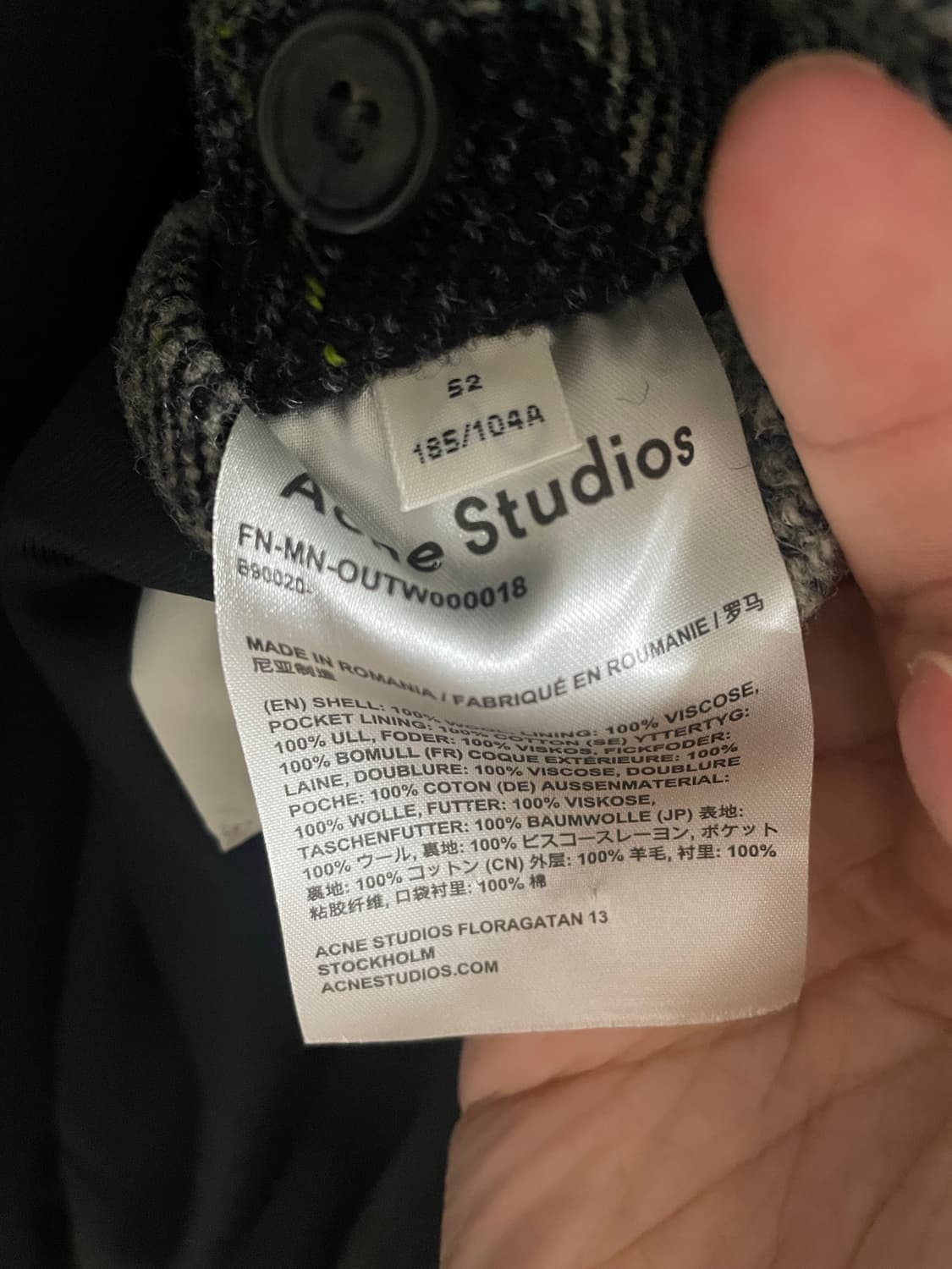 (52)아크네스튜디오 체크 코트 상품이미지6