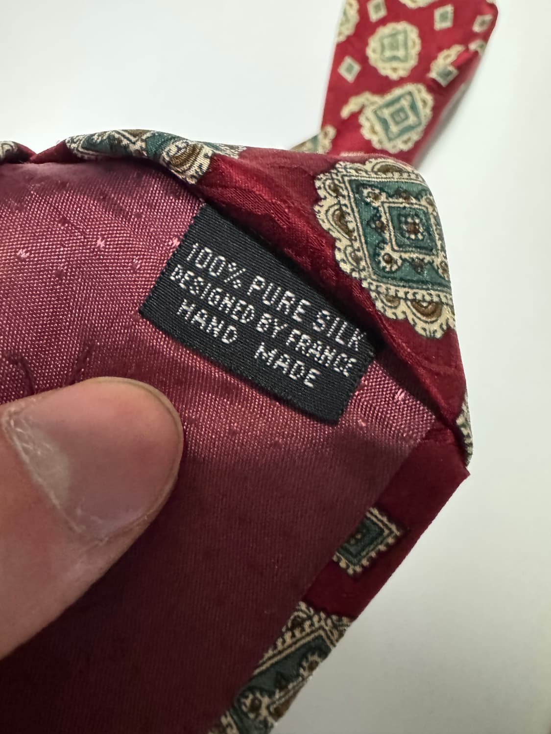 정품 입생로랑 YSL 핸드 메이드 실크 넥타이 상품이미지4