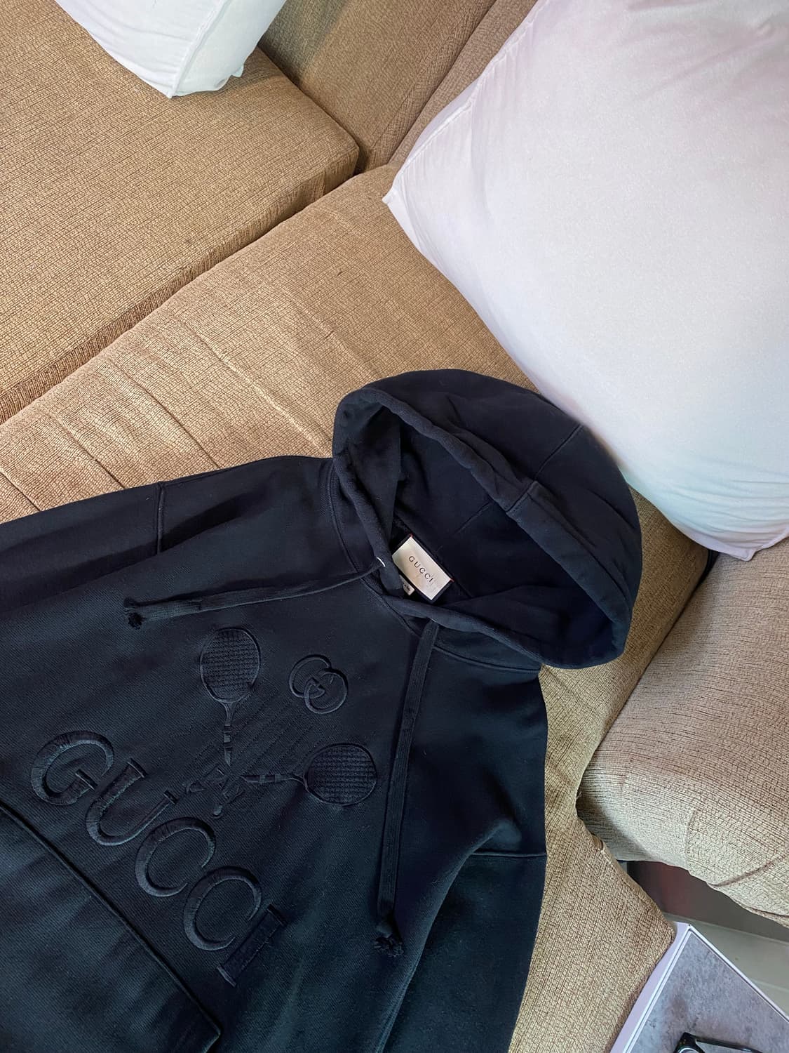 구찌 테니스 자수 후드 스웨트 오버핏 XL  상품이미지7