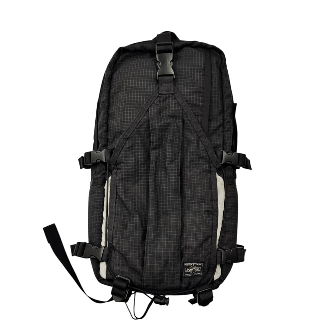 포터 바이시클 나일론 립스탑 백팩 블랙 상품이미지2