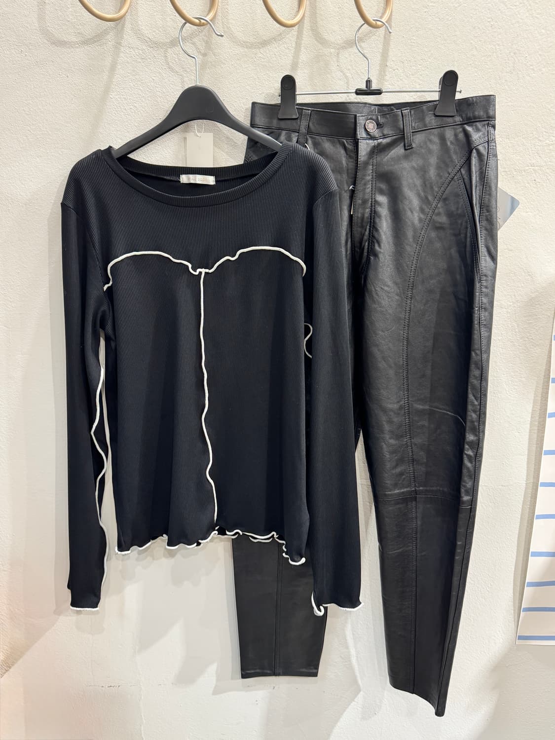 japan vintage 레더팬츠 상품이미지2