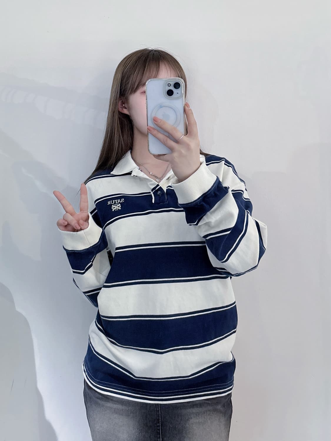 세터 럭비 스트라이프 피케 롱슬리브 상품이미지2