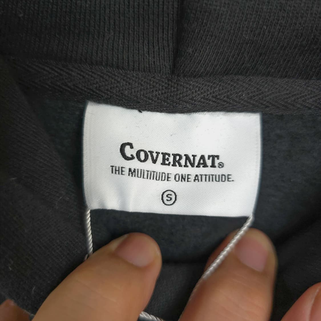 새제품)남성 커버낫 COVERNAT 플라워 로고 기모 후드티 S 상품이미지5