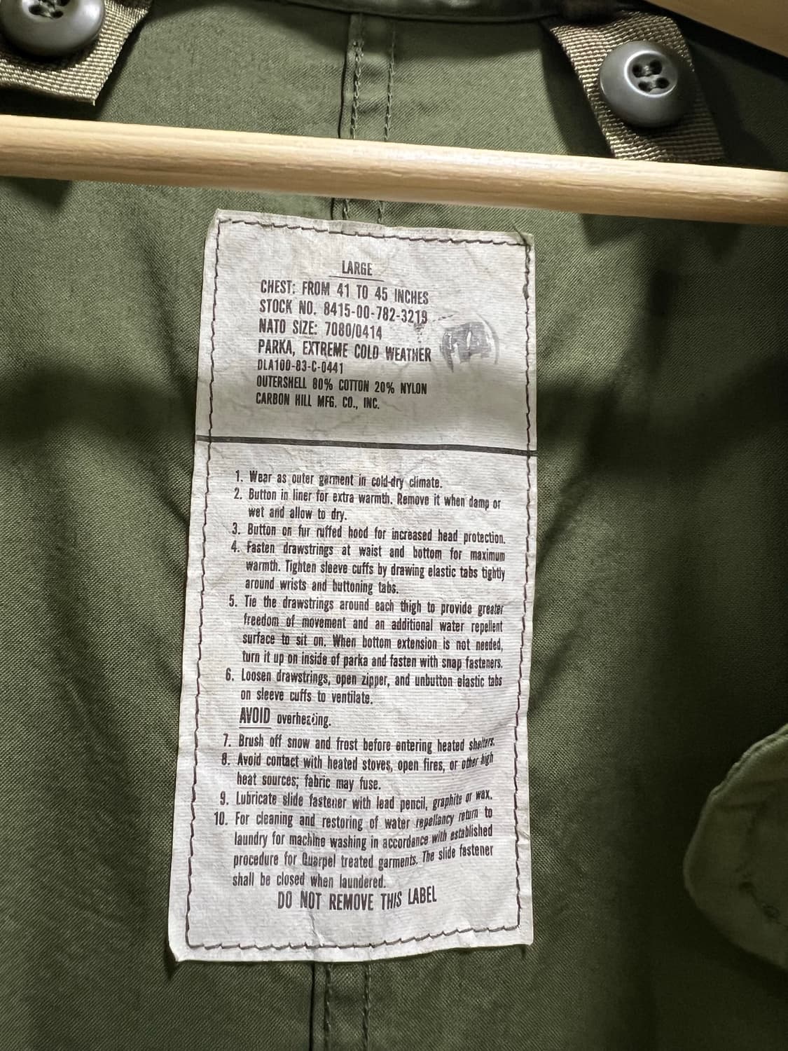 M65 피쉬테일 개파카 L 풀셋트(민트급) 상품이미지6