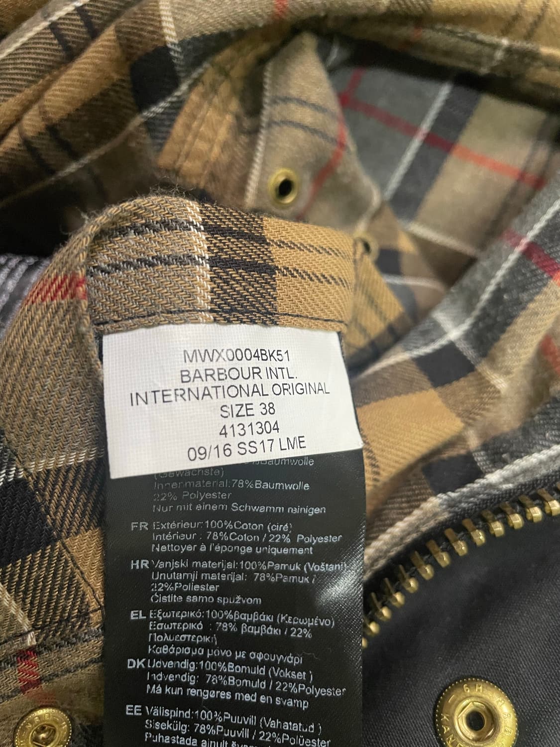 바버 인터네셔널a7 size 38 상품이미지6
