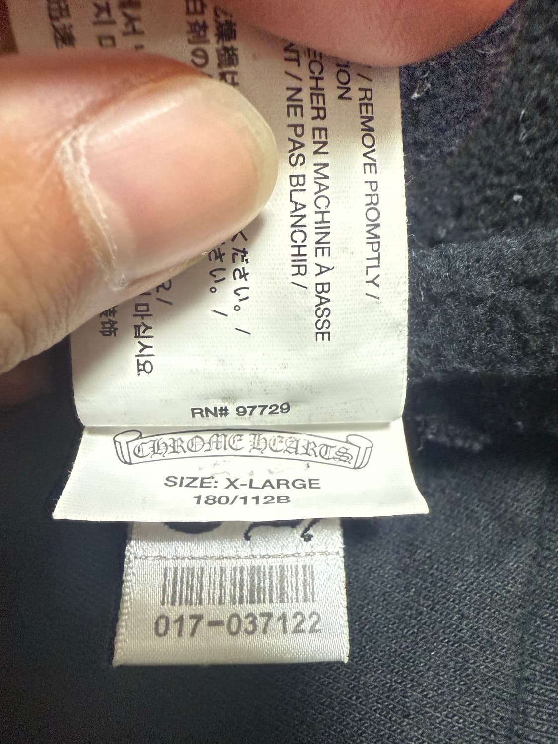 크롬하츠 홀스슈 플로랄 레드후드 XL 고무나염재질 희귀매물 판매 상품이미지5