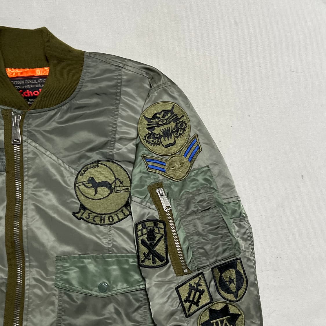 M 쇼트 미공군 밀리터리 패치워크 ma-1 항공 자켓 상품이미지1