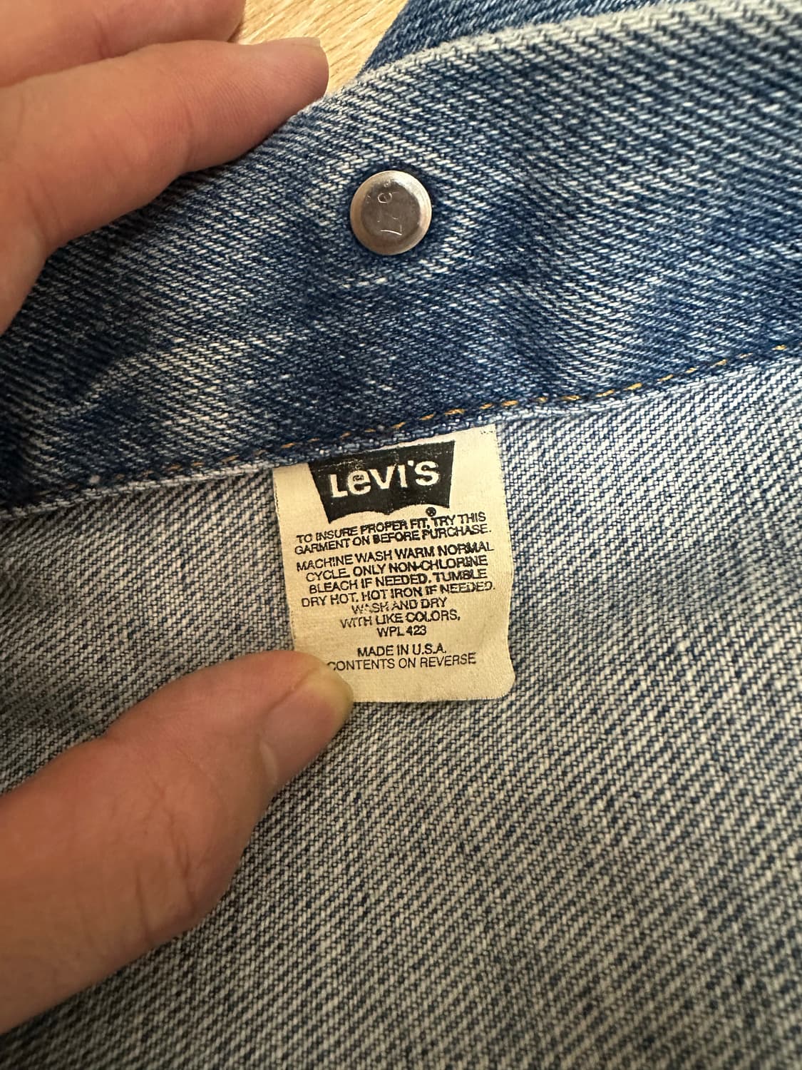 리바이스 청자켓 70507 made in usa 상품이미지5