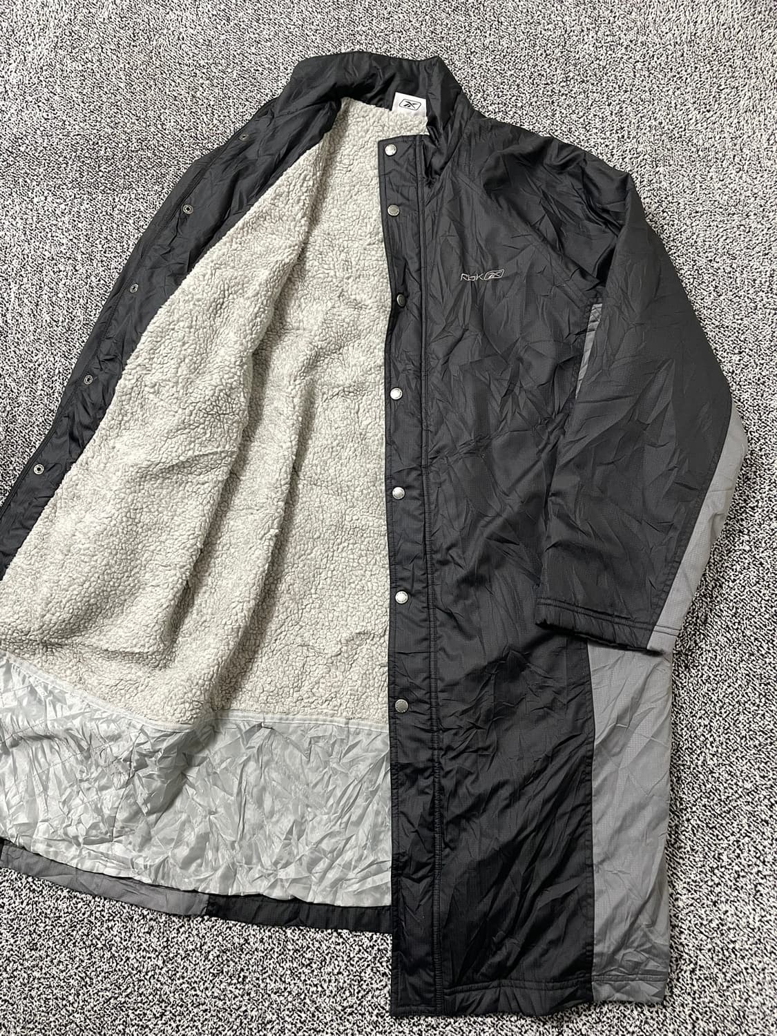 빈티비9. 일본빈티지 리복 자수 벤치코트 돕바 기모 플리스 바람막이 상품이미지3