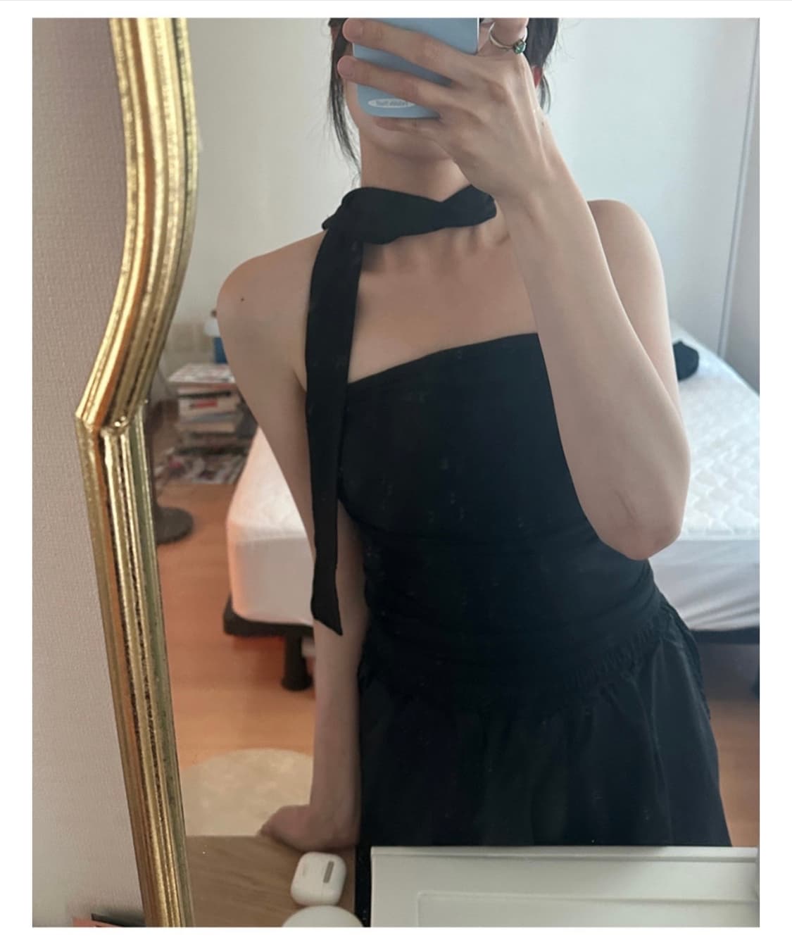 Scarf Shirring Top 스카프 셔링 탑 상품이미지2