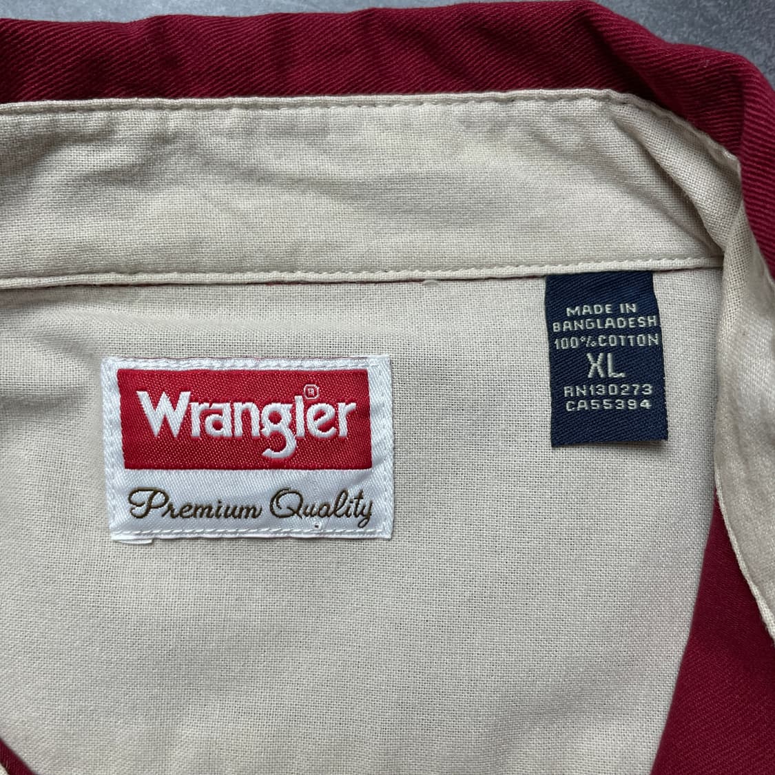 WRANGLER 랭글러 빈티지 레드 코튼셔츠 A00399 상품이미지8