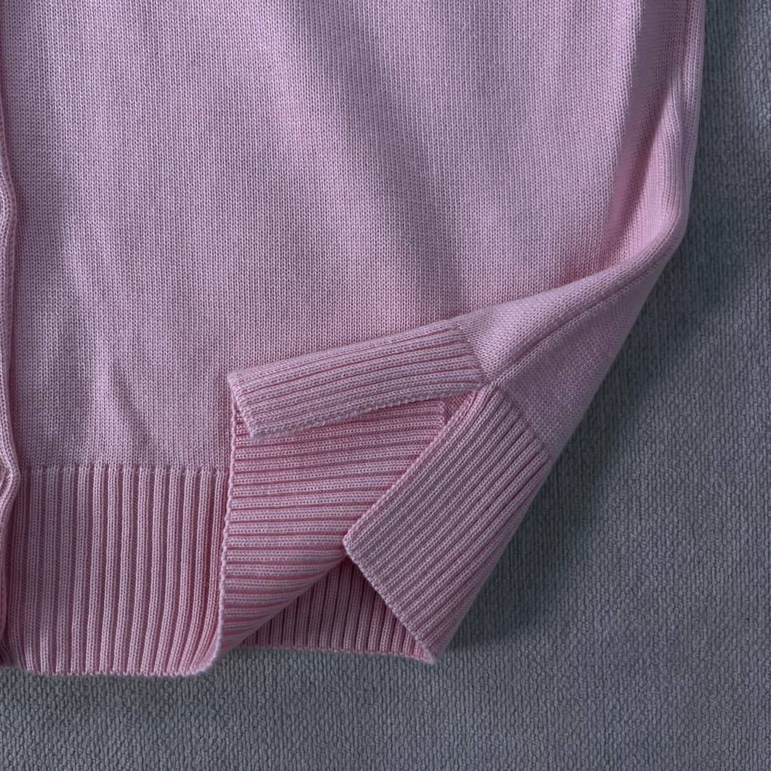 W 95 메종키츠네 핑크 메리노 울 폭스패치 가디건 상품이미지5