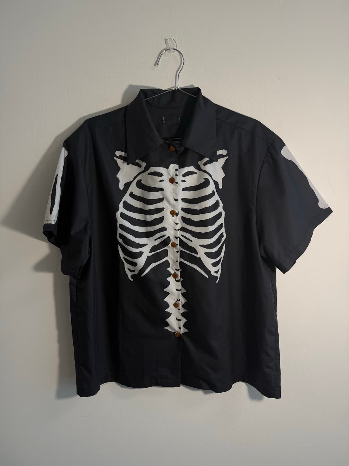 일본 빈티지 스켈레톤 그런지  블랙 셔츠  상품이미지4