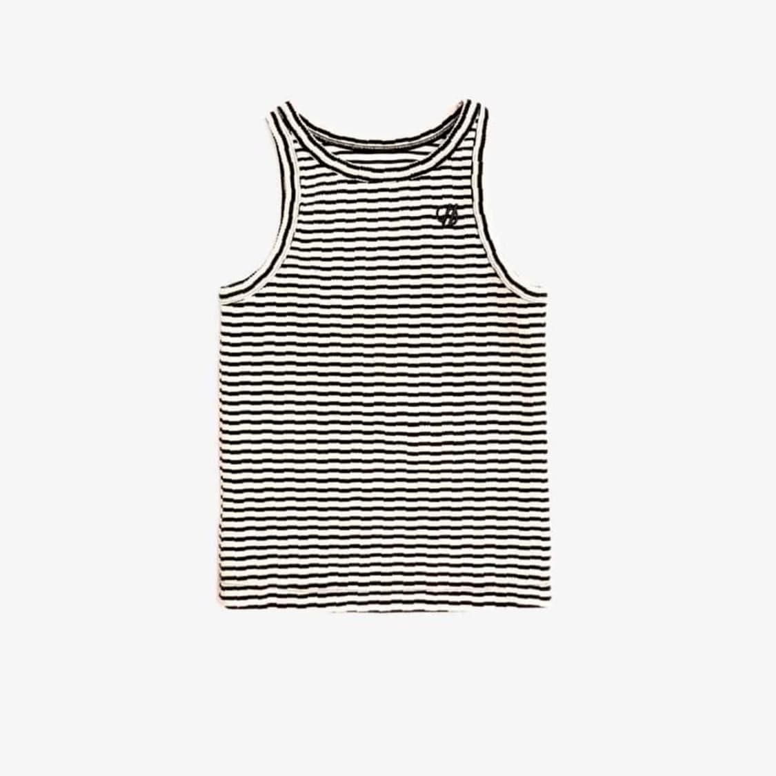 S/E/O STRIPED TANK TOP BLACK 상품이미지1