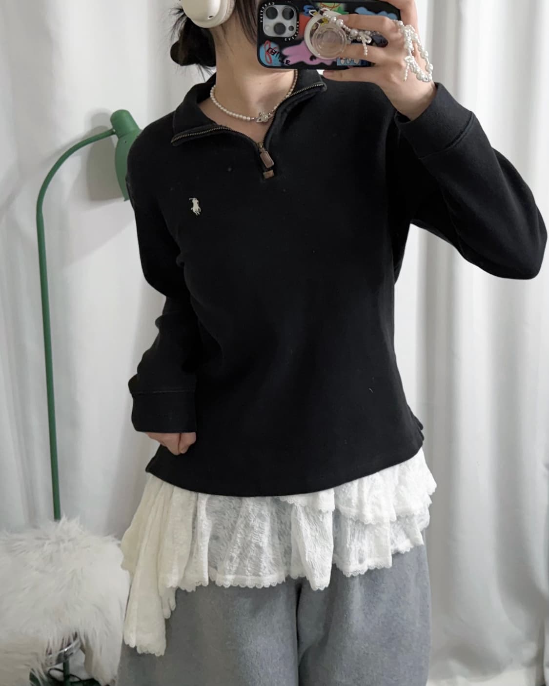 폴로 랄프로렌 블랙 반집업 니트 상품이미지4