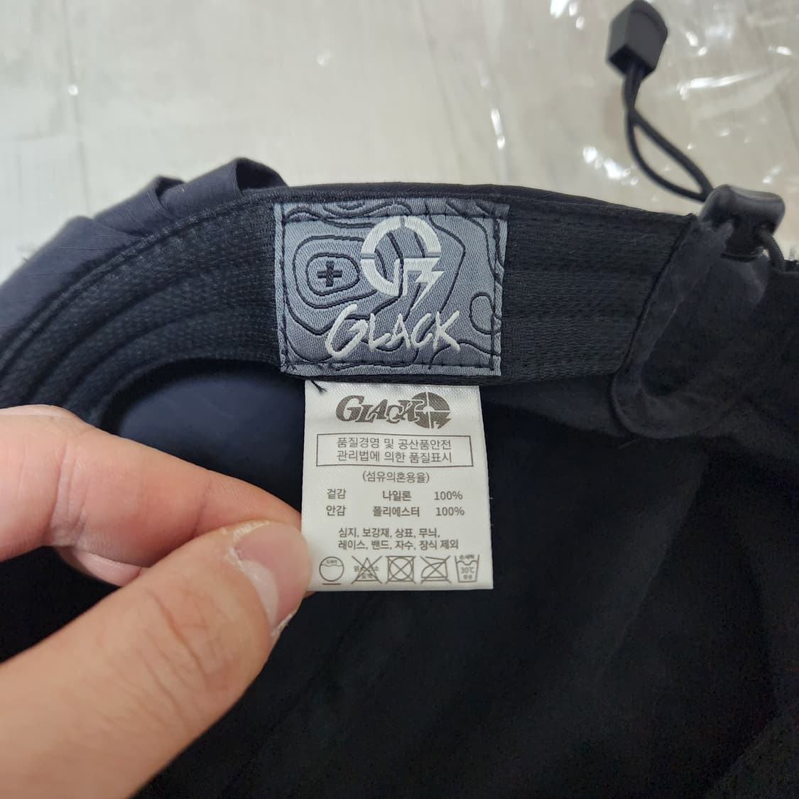 글랙 검정색 나일론 모자 상품이미지3