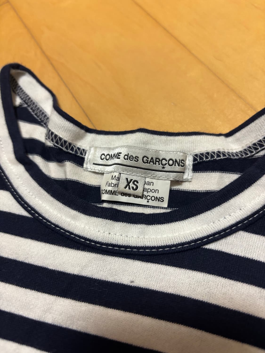 꼼데가르송 CdG 스트라이프 긴팔 티셔츠 XS 상품이미지4