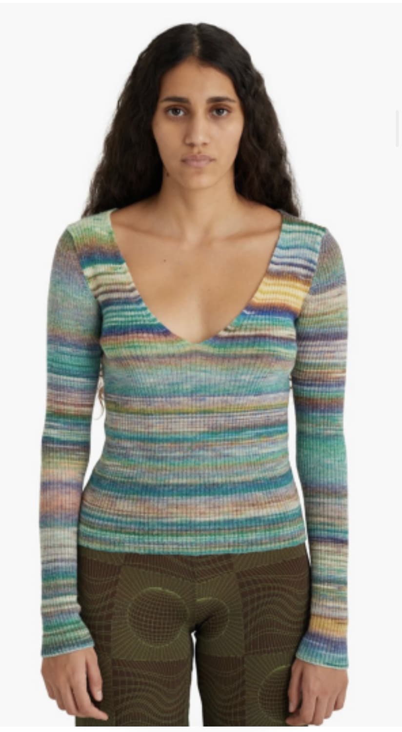 paloma wool 콘코르디아 브이넥 니트 그린색상 판매합니다 상품이미지5