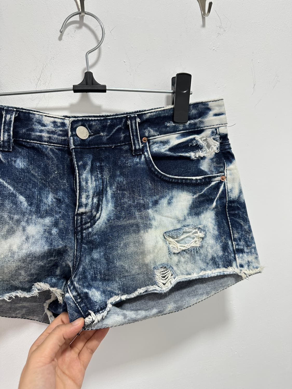 Vintage washing denim shorts 상품이미지3