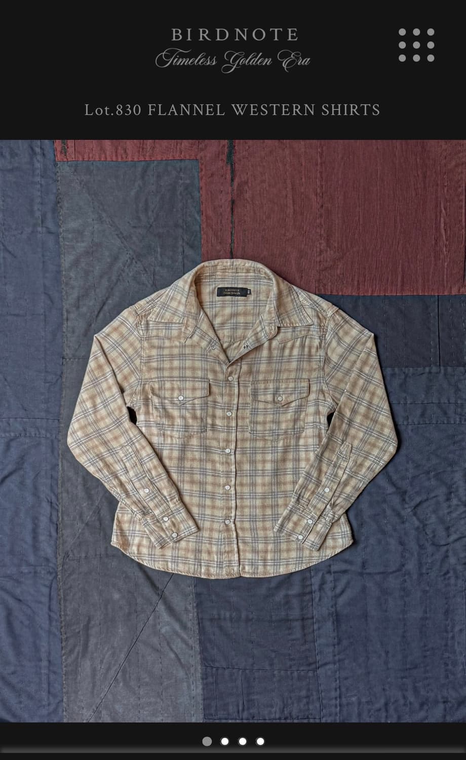 버드노트/웨스턴 플란넬 셔츠/44 상품이미지2