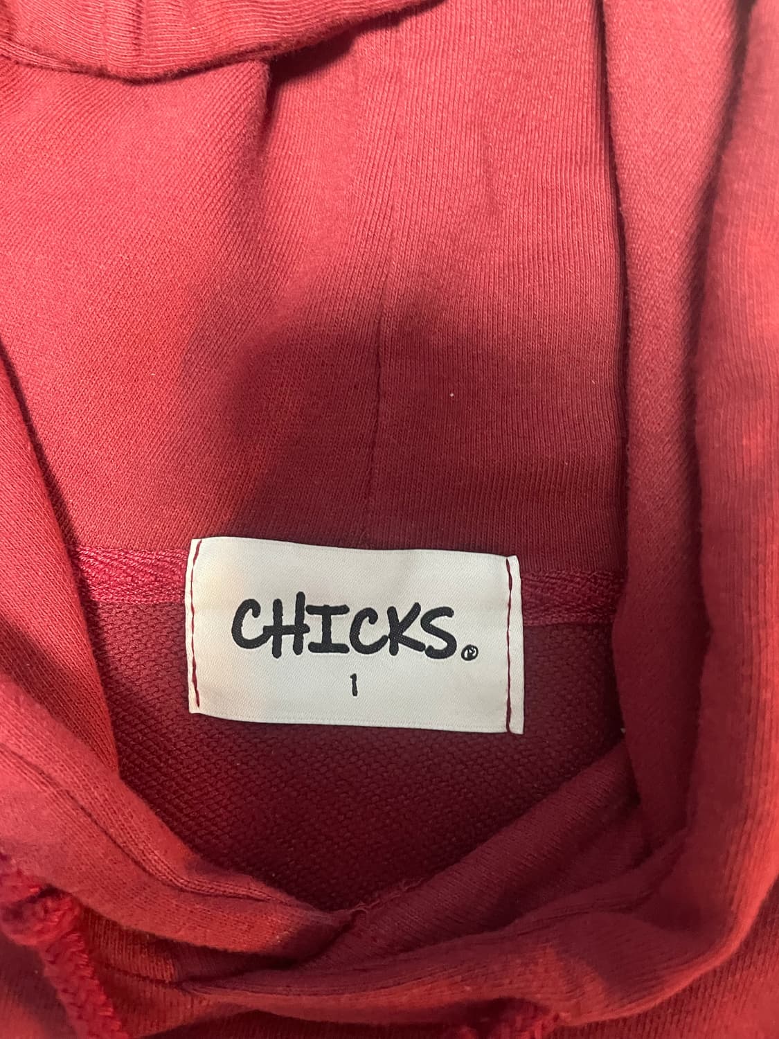 칙스 버건디 후드티 상품이미지2