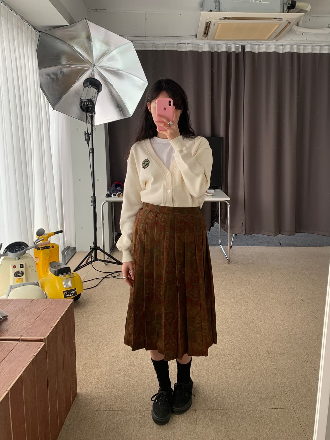 버버리 페이즐리 울 플리츠 스커트 상품이미지6