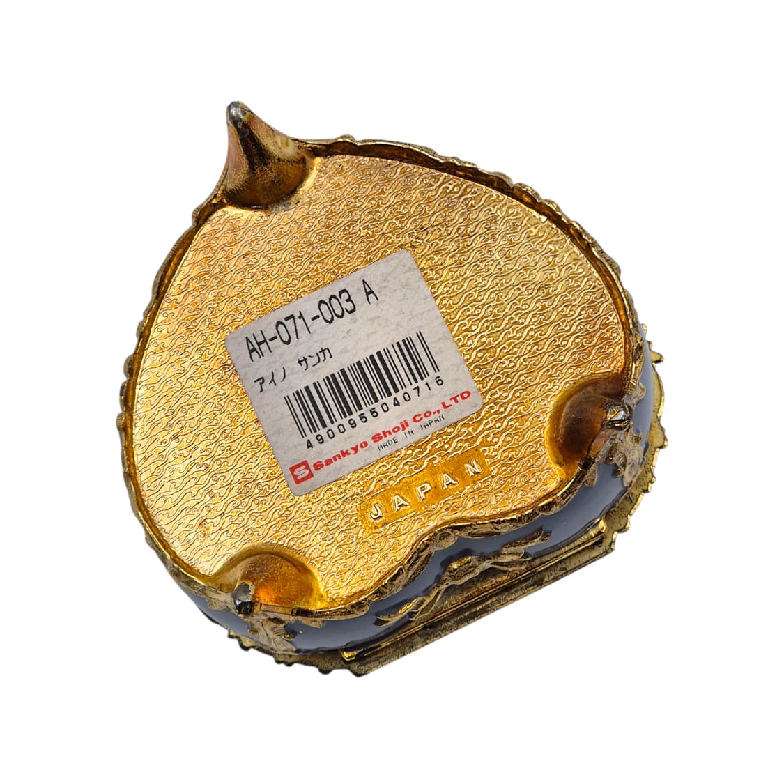 80s 산쿄 엔틱 카메오 하트 오르골 보석함 상품이미지5