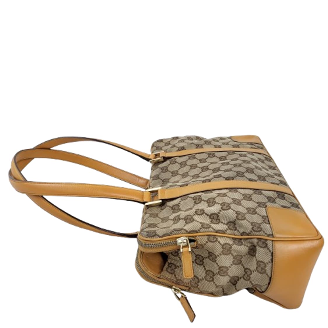 정품 구찌 빈티지 GG 로고 자가드 캔버스 토트/숄더백 상품이미지5