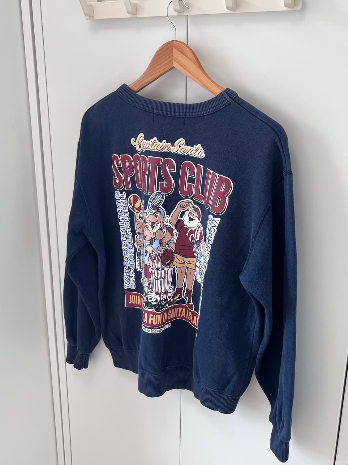 Captain santa 캡틴 산타 빈티지 네이비 맨투맨 상품이미지2