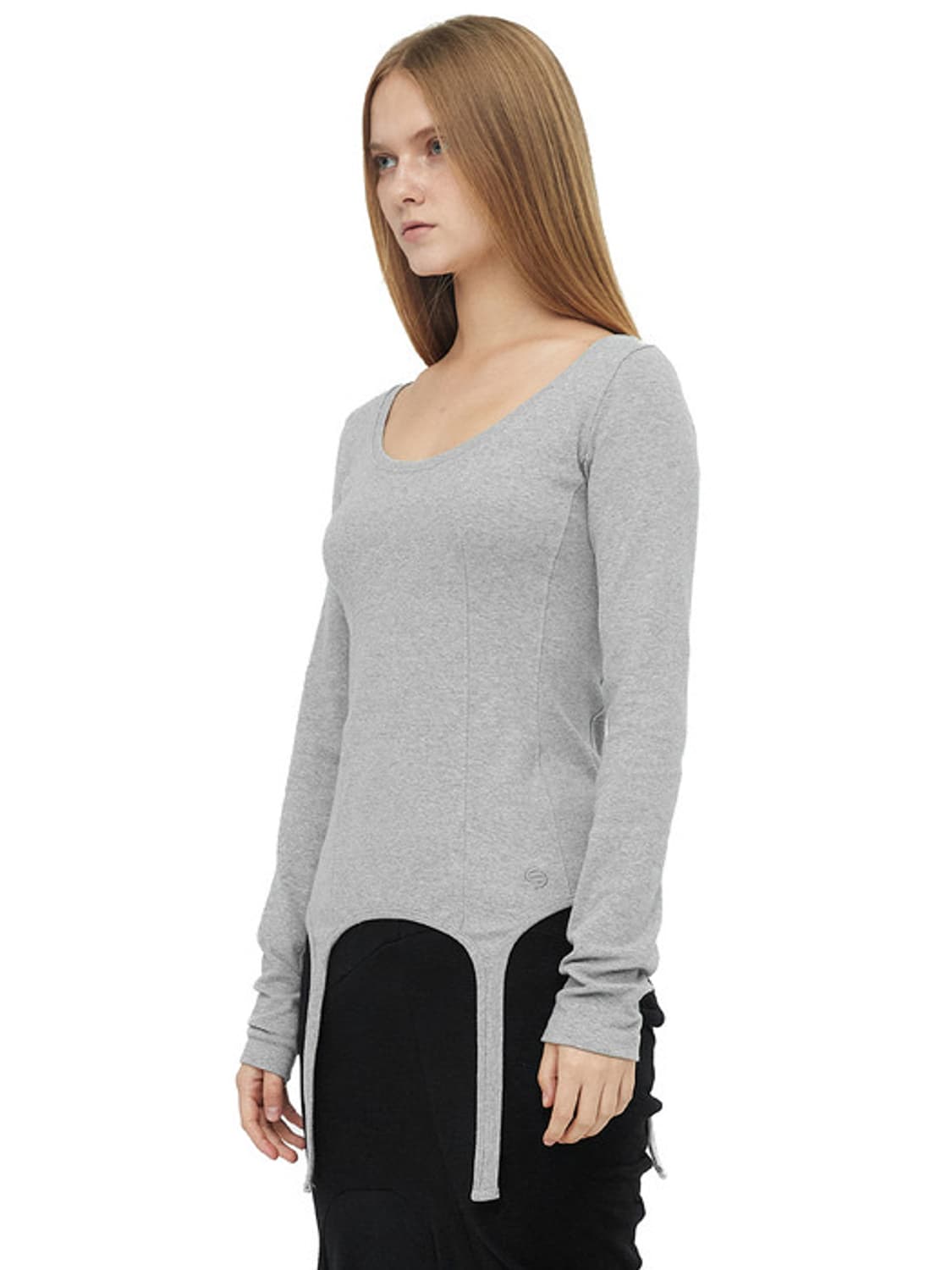 세릭 CERRIC GARTER LINE TOP / GRAY 상품이미지2