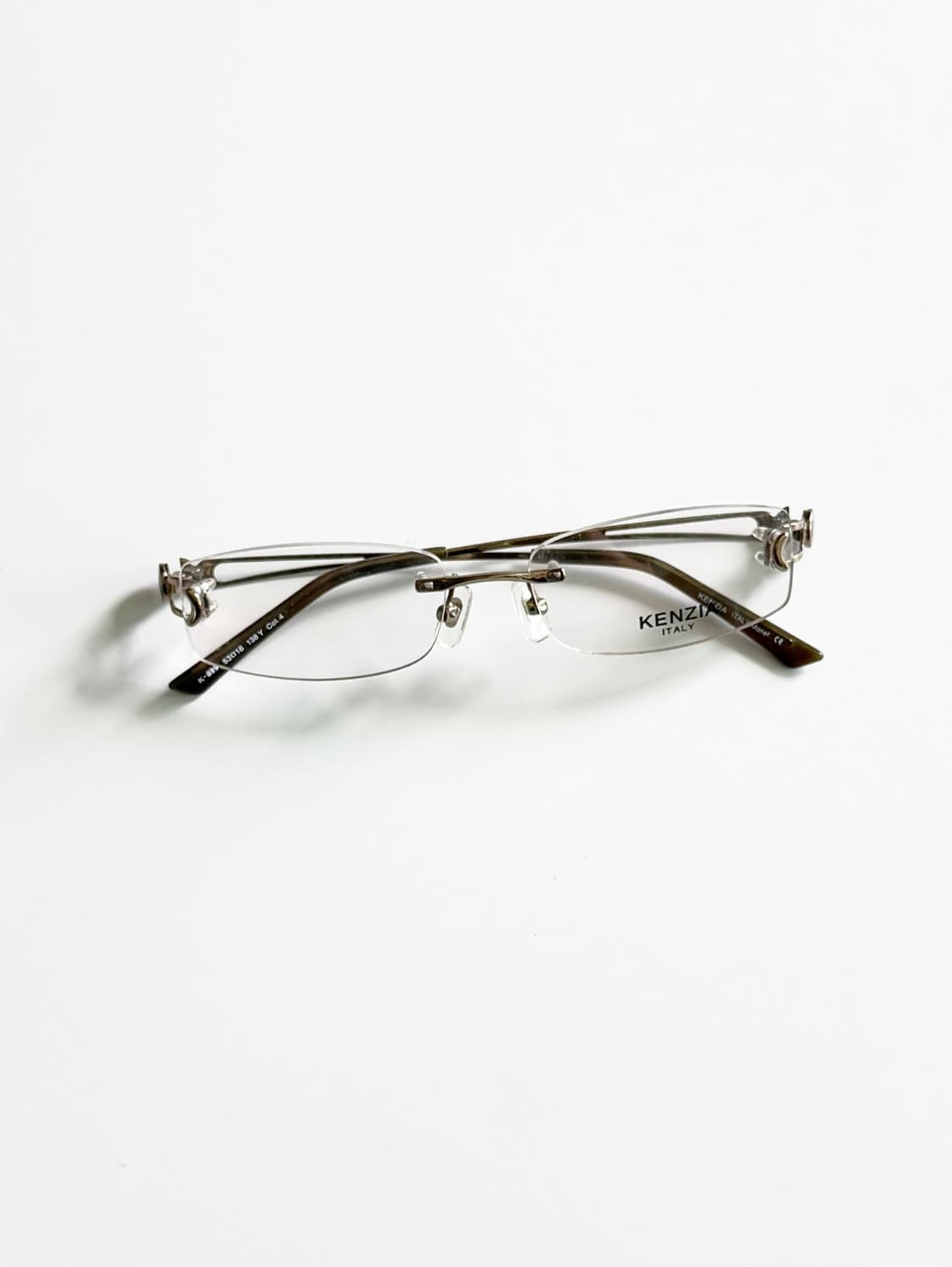 KENZIA ITALY 오벌 무테 로즈골드 메탈 프레임 빈티지 안경 상품이미지1