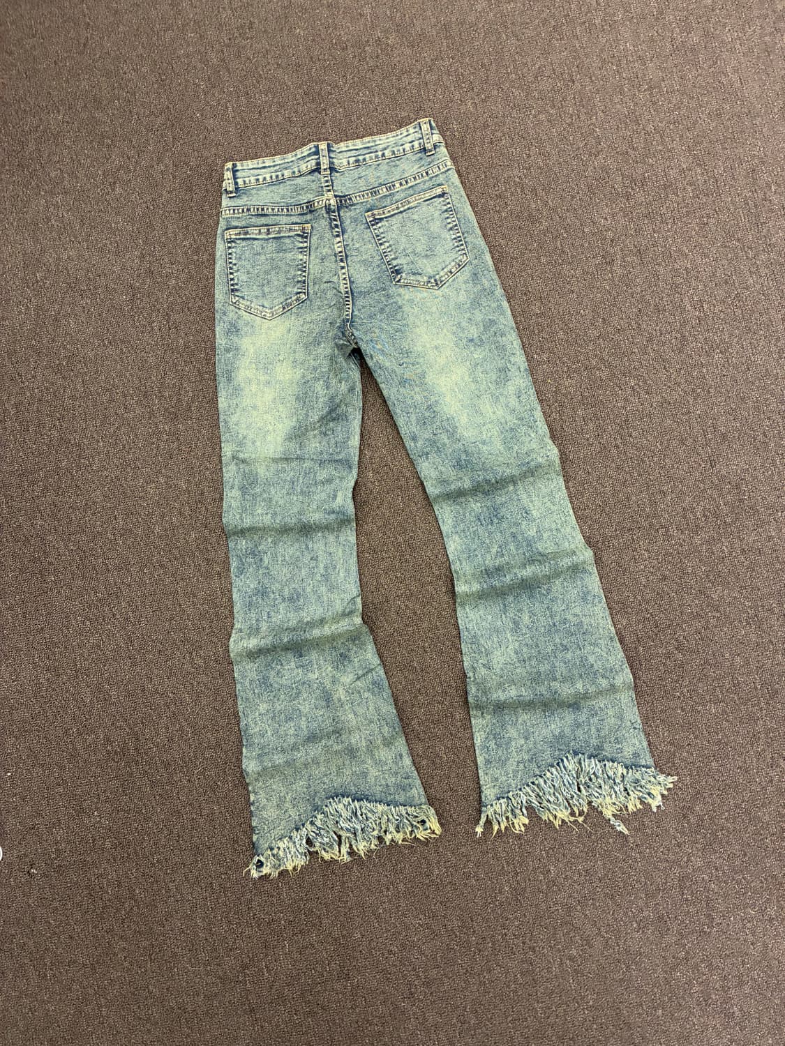 S)Japanese vintage 여성 프린지 부츠컷 데님팬츠 상품이미지7