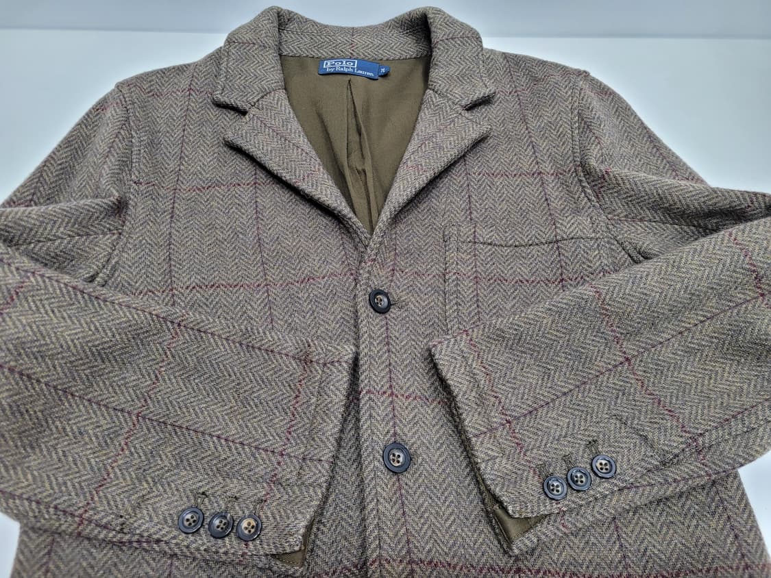 POLO 폴로 랄프로렌 모 100 헤링본 체크 블레이저 코트 / 남 M  상품이미지3