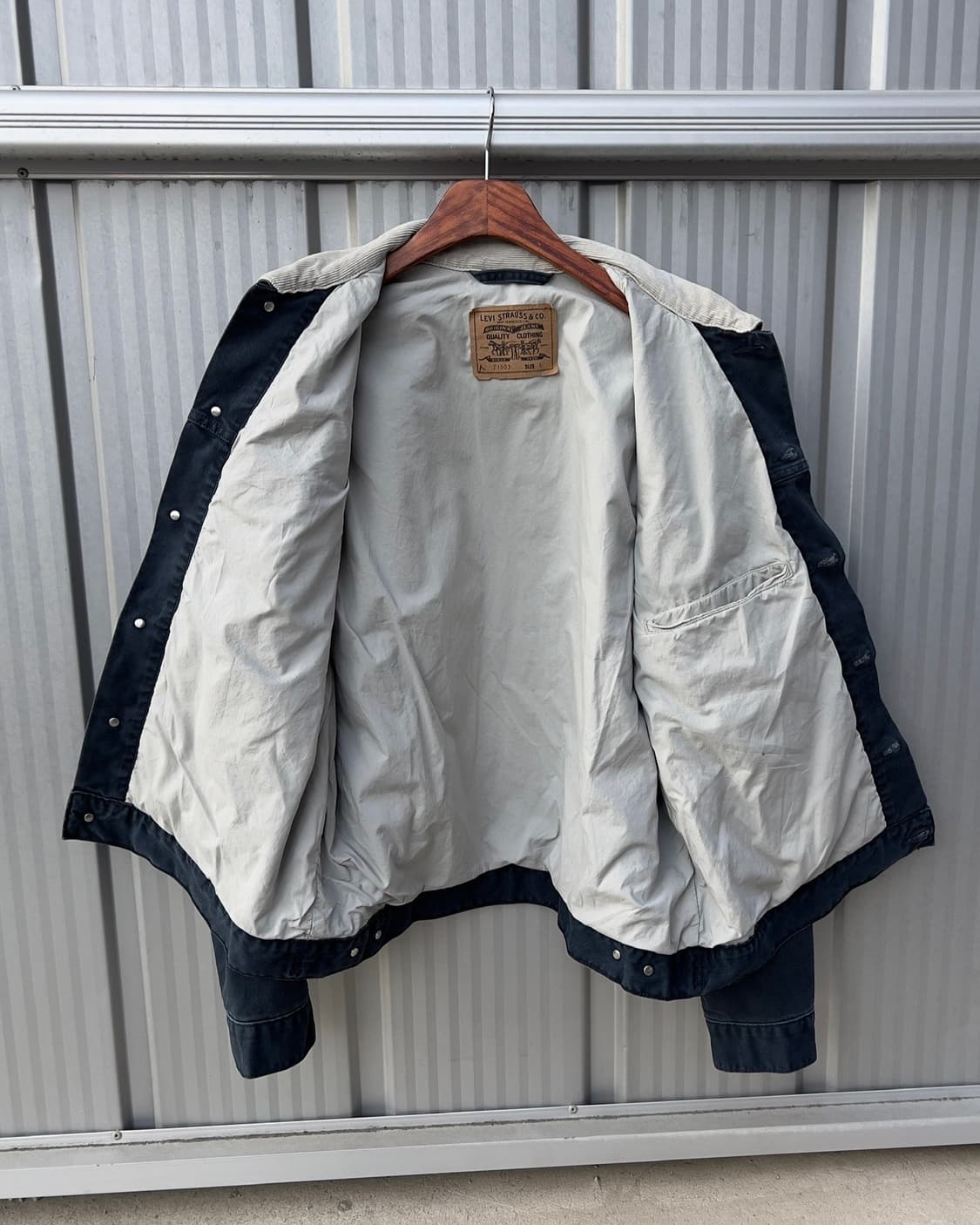 [L] 90s 이태리제 리바이스 라이너 트러커 자켓 71503 상품이미지4