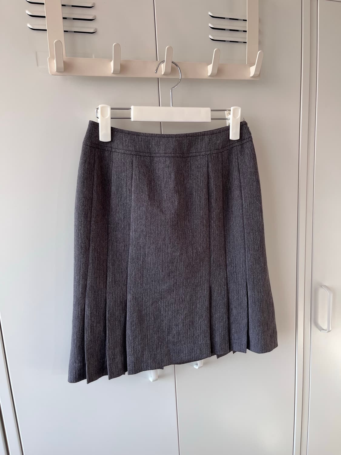 빈티지 핀턱 플리츠 주름 미디스커트 상품이미지5