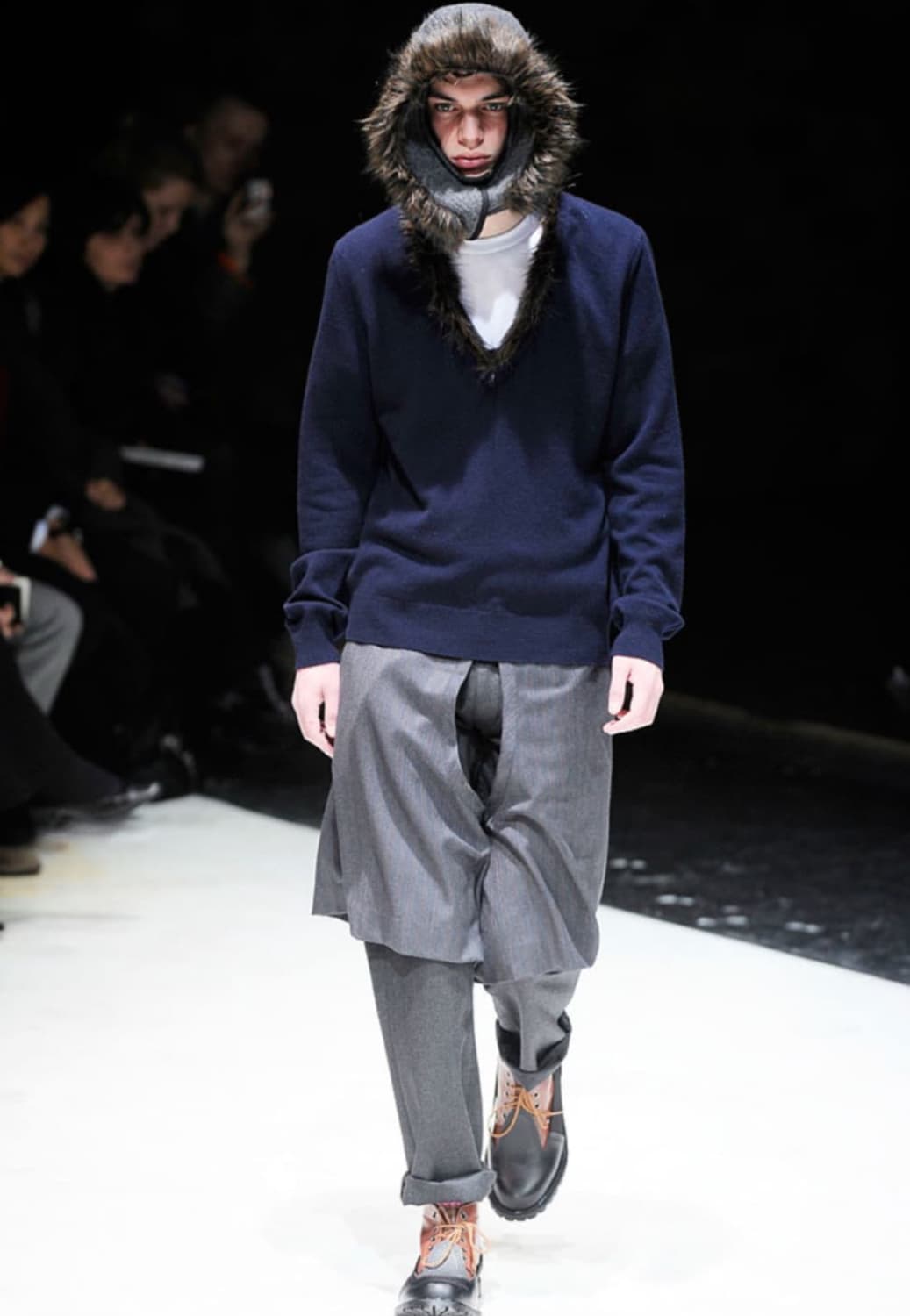 꼼데가르송 옴므 플러스 퍼 도킹 니트 탑 상품이미지1