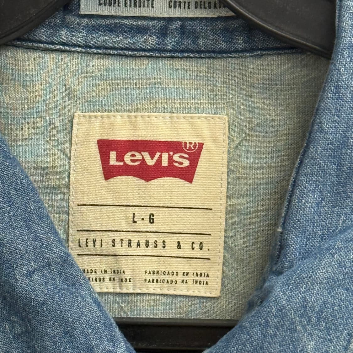 리바이스 하프 데님 셔츠 L 상품이미지2