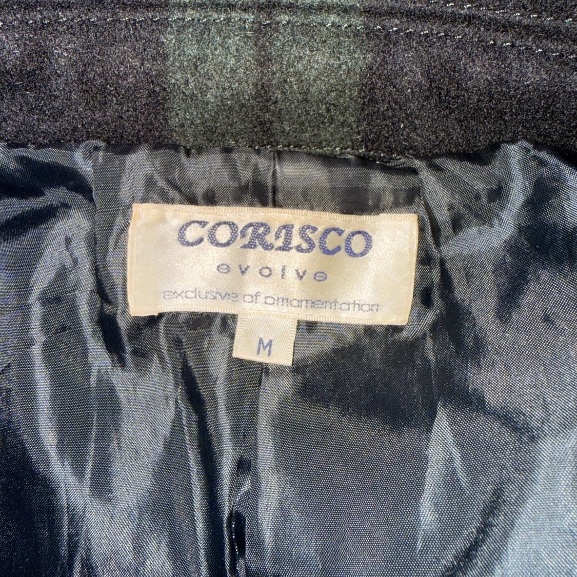 CORISCO 체크 울 피코트 상품이미지4