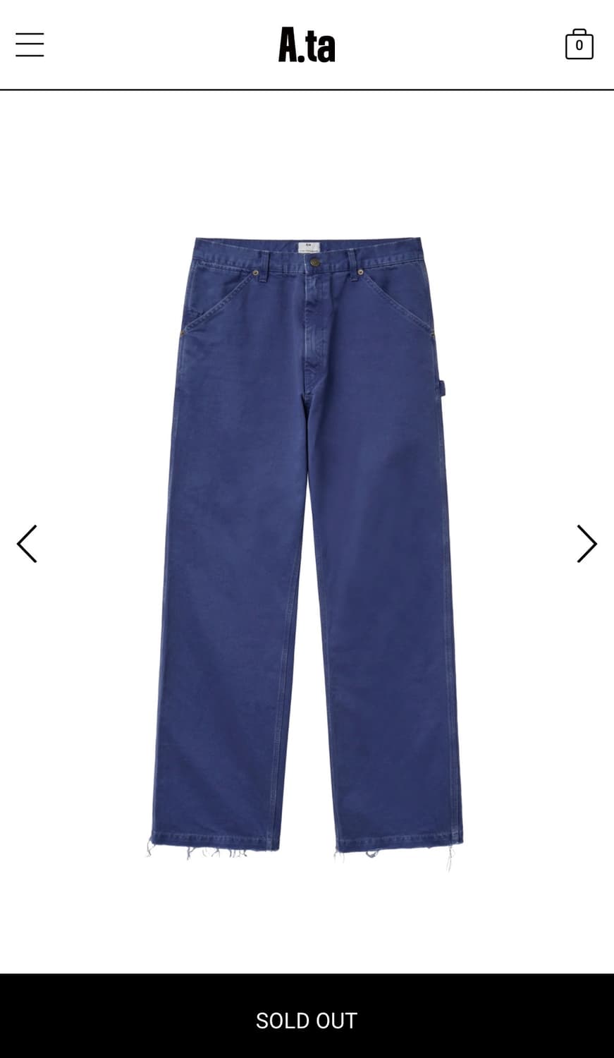 a.ta 컷오프 카펜터팬츠 새상품L 상품이미지1