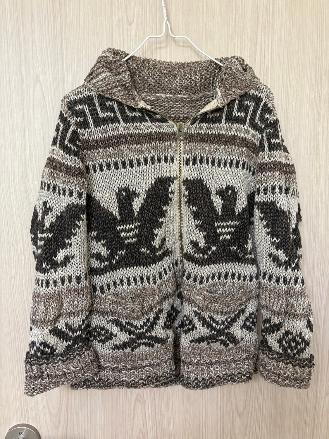 빈티지 코위찬 니트 집업 상품이미지1