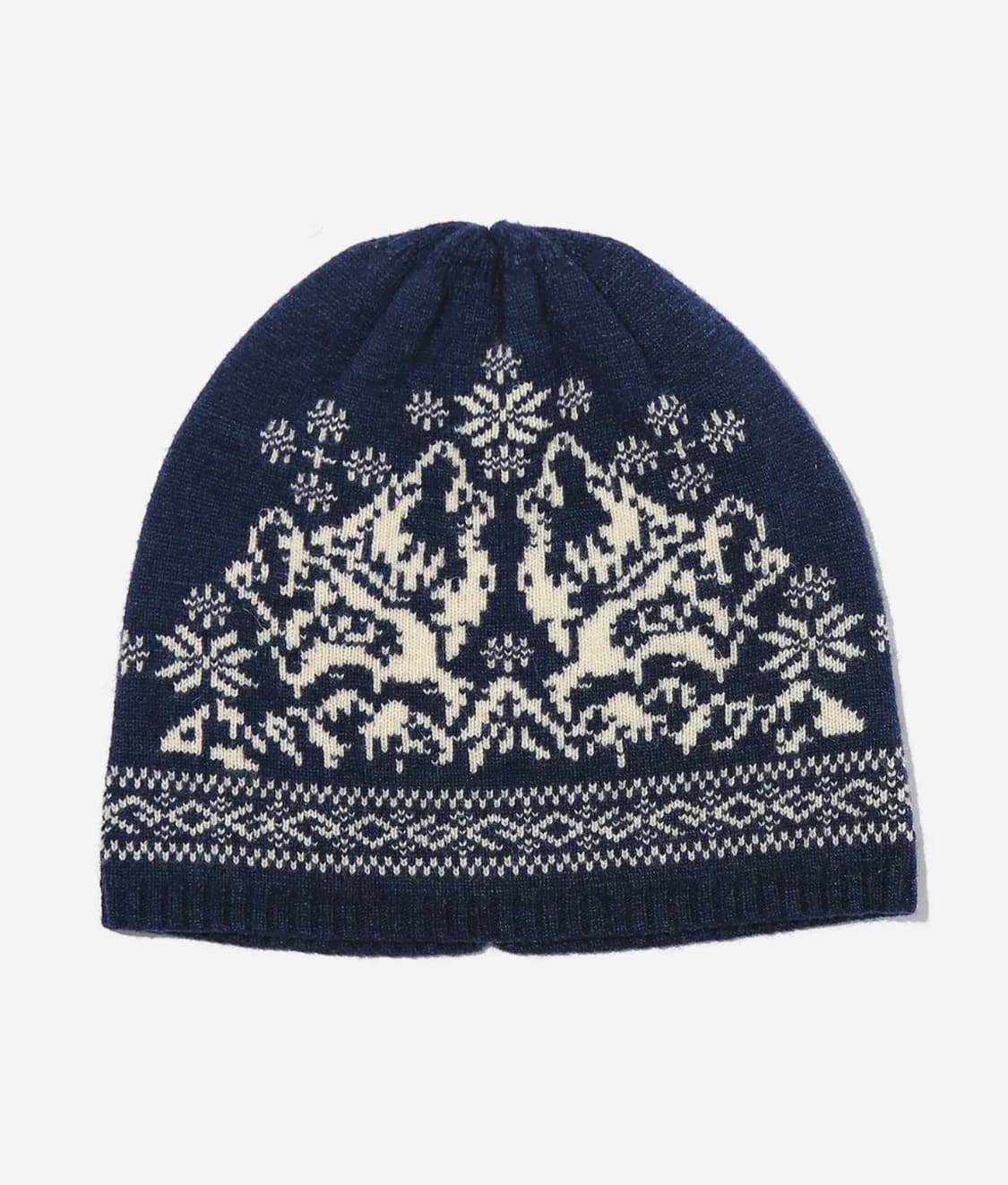 오가프 노르딕 자카드 비니 모자 네이비 상품이미지1