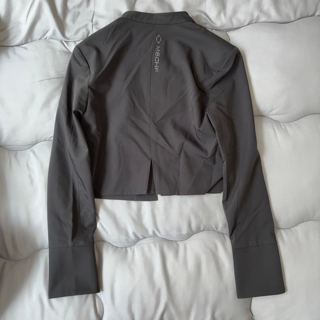 미스치프 목 넥 셔링 자켓 카키 상품이미지2