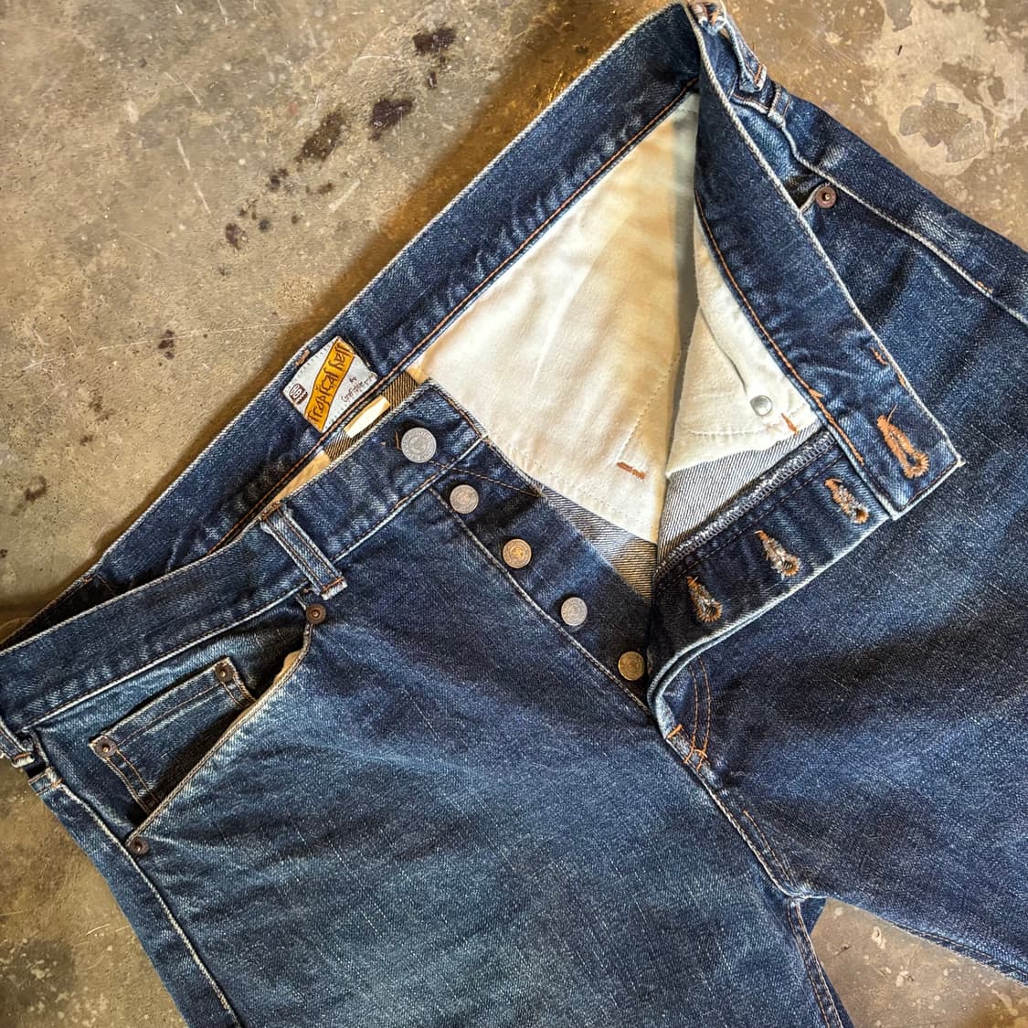 일본 트로피칼 헬 바이 코어바이터 셀비지 데님 팬츠 상품이미지6