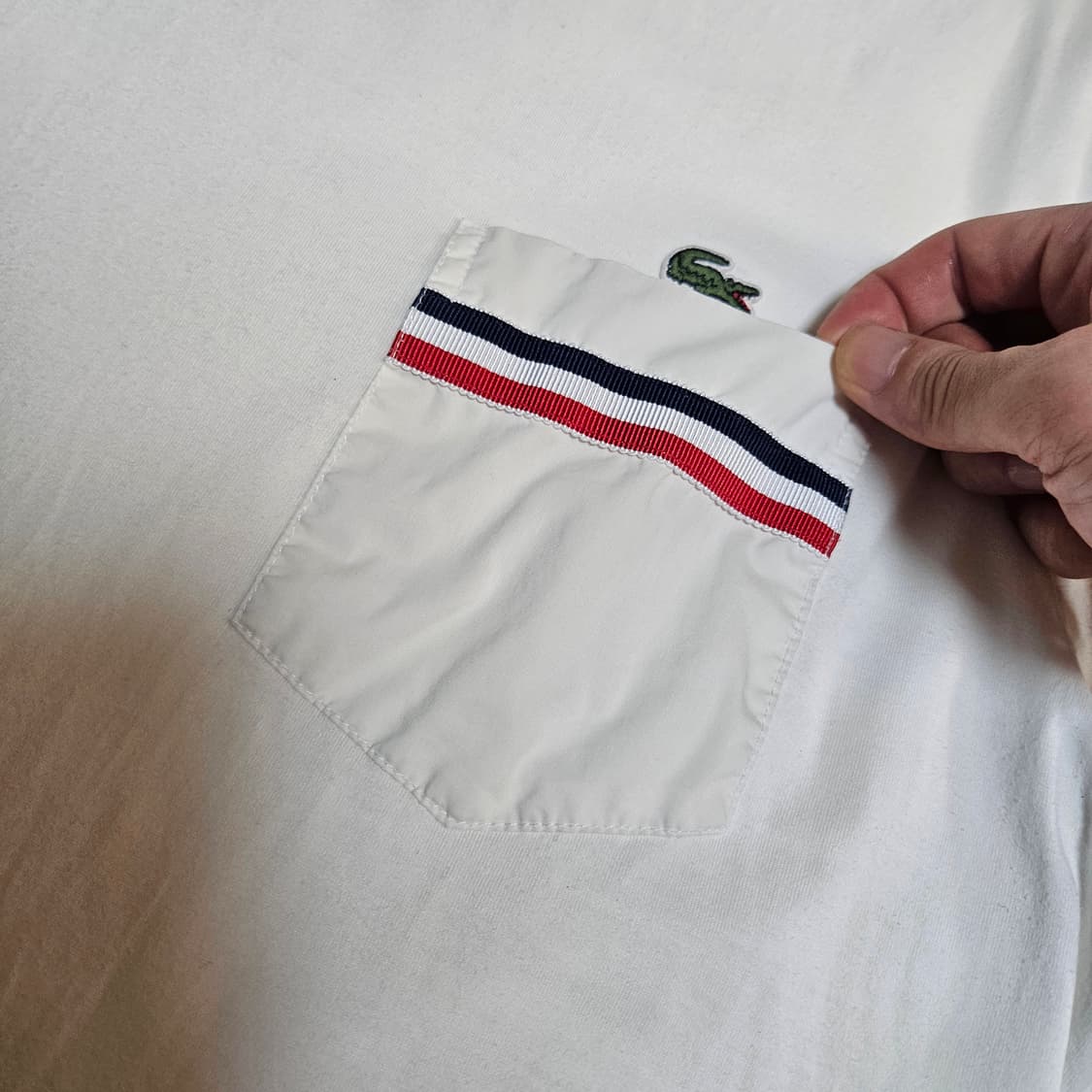 라코스테 나일론 포켓 블럭 반팔 티셔츠 FR4 size(100) 상품이미지3