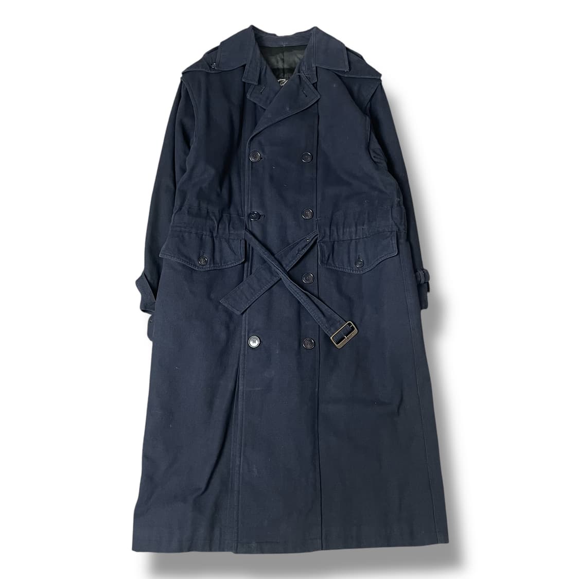 Tagliatore 이태리 네이비 벨티드 더블 롱 누빔 트렌치코트 상품이미지1