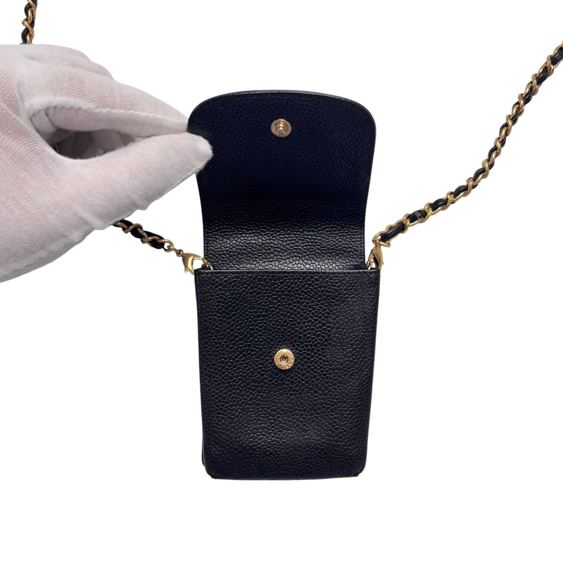 샤넬 캐비어 블랙 미니백 카드홀더 상품이미지5