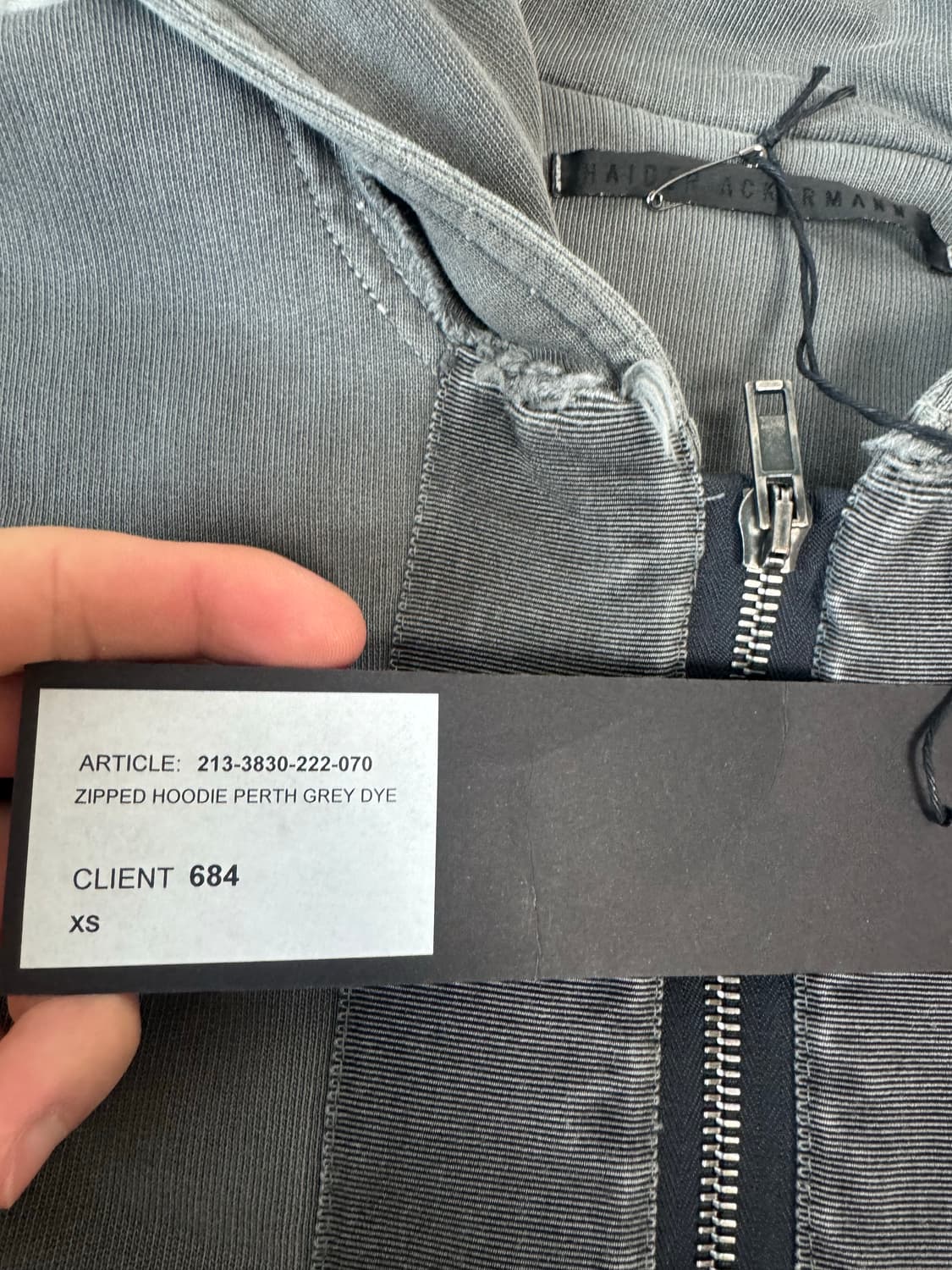 하이더아커만 FW14 더블 레이어드 후디 리이슈 그레이 상품이미지3