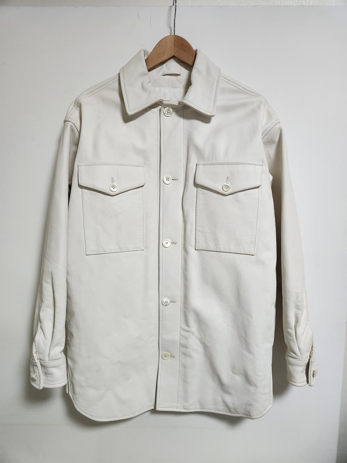 메종 마르지엘라 h&m 레더 셔츠 자켓 상품이미지1