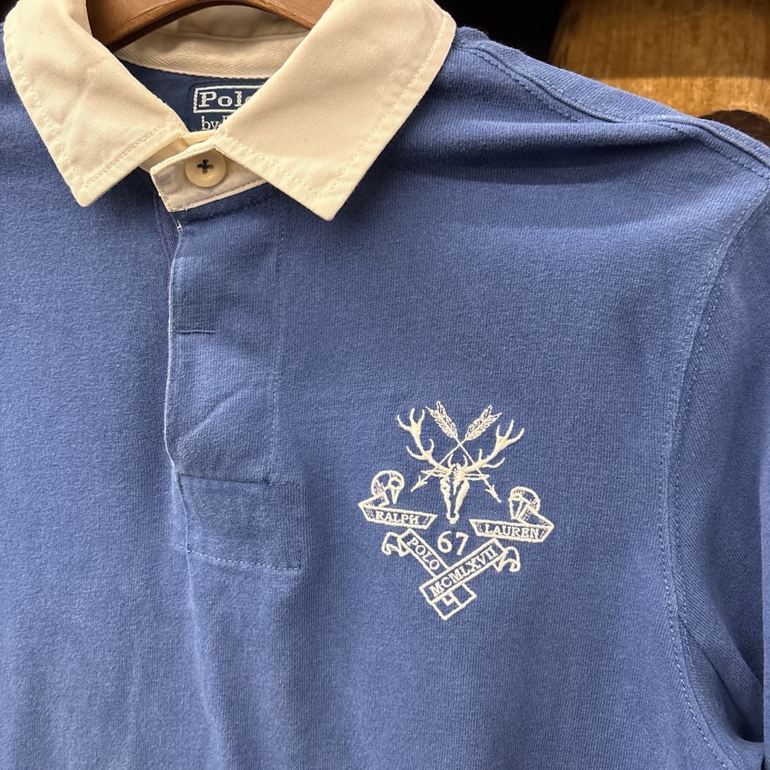 90s 폴로 랄프로렌 67 헤리티지 헌팅클럽 럭비셔츠 N927 상품이미지5